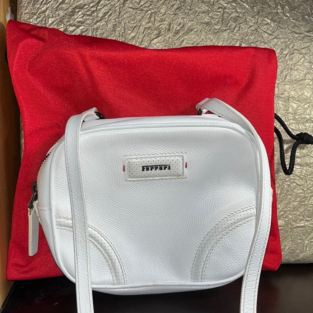 Ferrari Crossbody Purse White